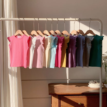 🅽🅴🆆 [11color / 90-140] シンプルフリルノースリーブ