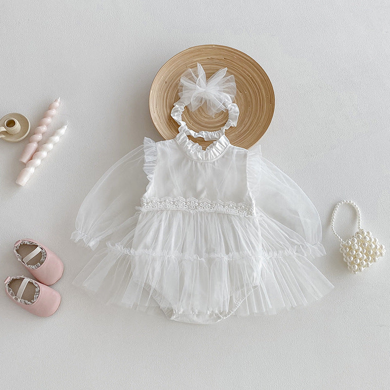 🅽🅴🆆 ホワイトセレモニーベビードレス