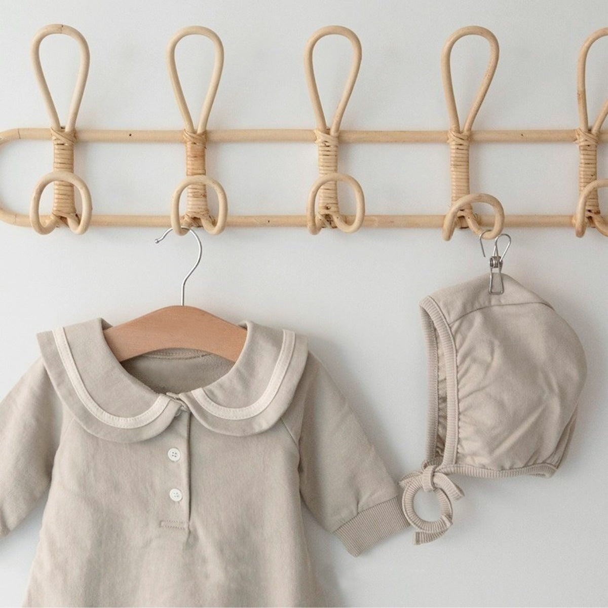 丸襟ラインロンパース(2color)