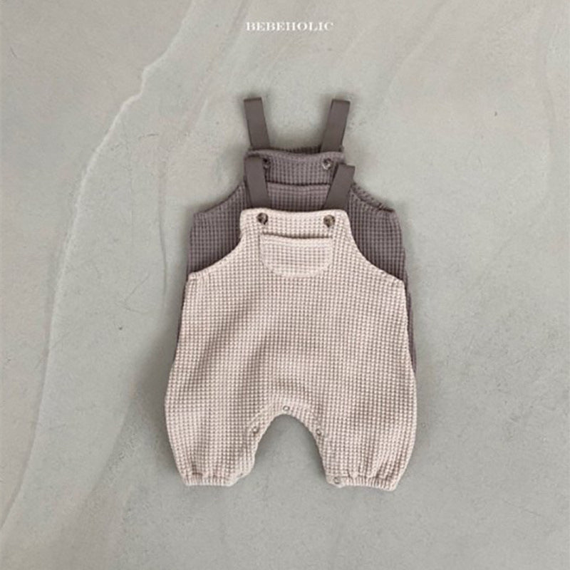 ワッフル前ポケットサロペット(2color)