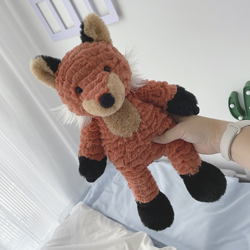🅽🅴🆆 standing hair fox stuffed toy
