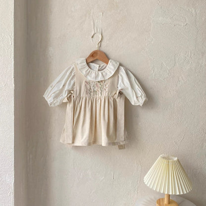 サイドリボンエプロンワンピース