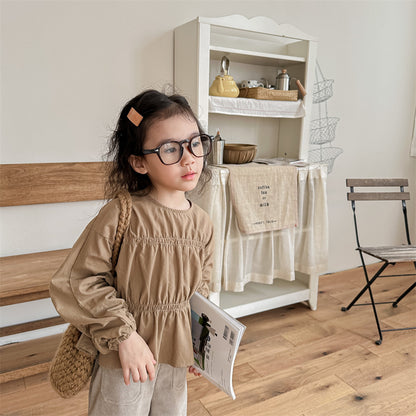 シャーリングガールブラウス(2color)