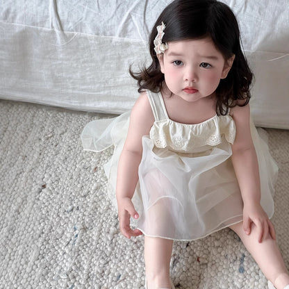 モノトーンベビーワンピロンパース(2color)