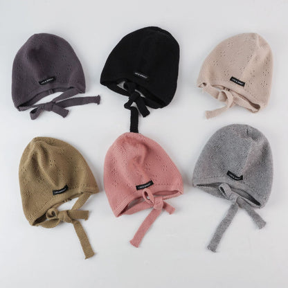 シンプルラベルニットキャップ(6color)