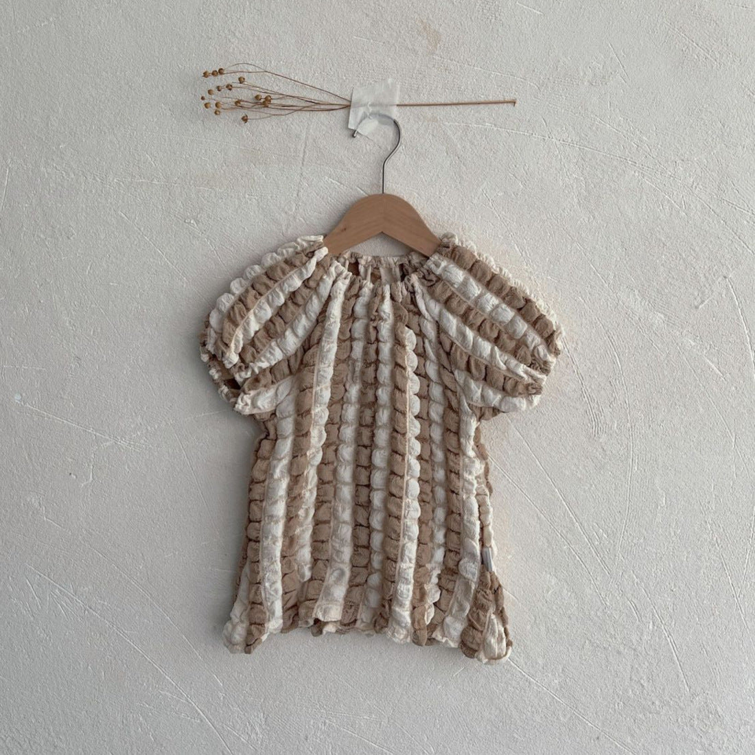 ぽこぽこストライプワンピース