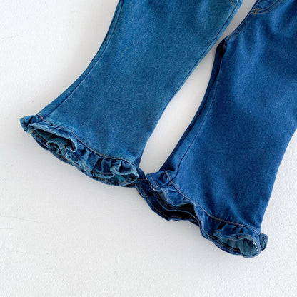 裾フレアデニムパンツ(2color)