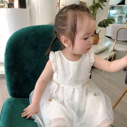 ［再販売］ノースリーブフリルレースドレス