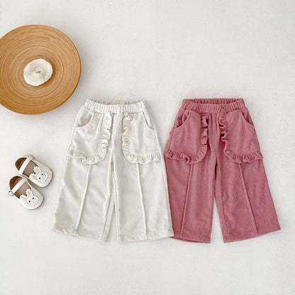 コーデュロイフリルポケットパンツ(2color)
