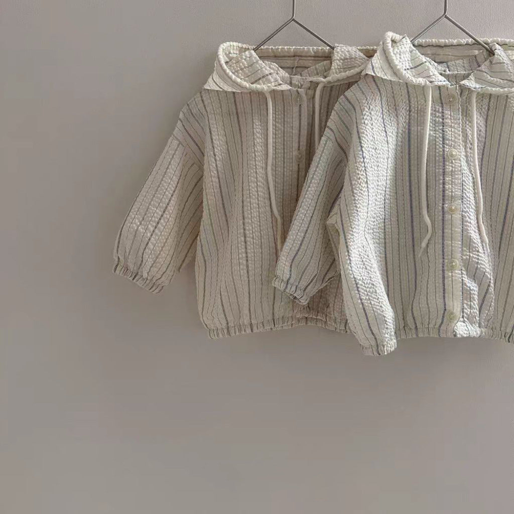 ライトコットンジッパーフードジャケット(2color)