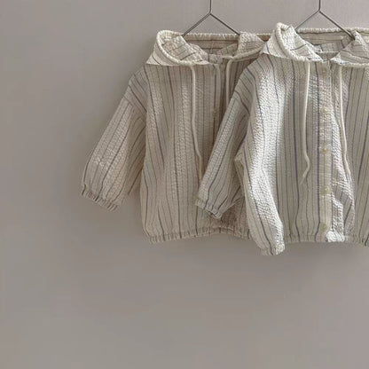 ライトコットンジッパーフードジャケット(2color)