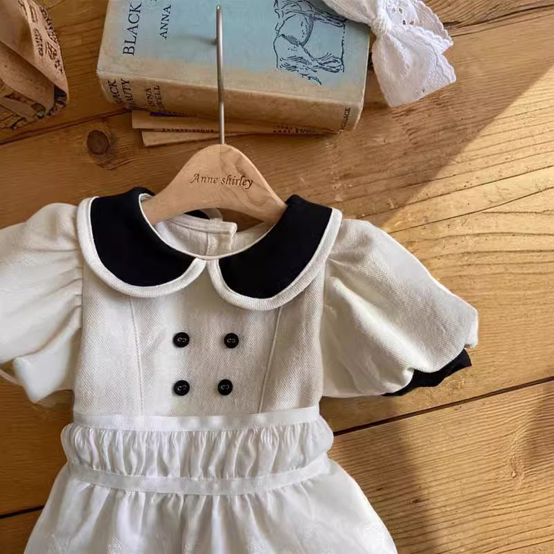 ダブルボタンフォーマルロンパース