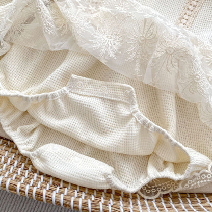 ラインリボンワンピロンパース