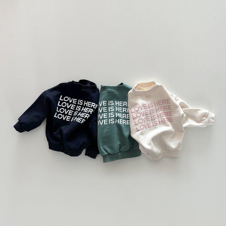 [3color / 80-130] バックプリントスウェットトップス