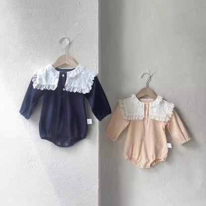 ダブルレースカラーリブロンパース(2color)