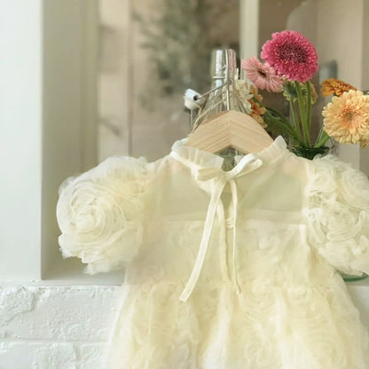 フラワーローズチュールワンピース(2color)