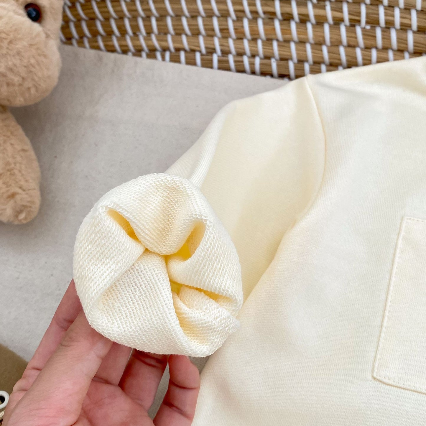 イラストべあ長袖ロンパース