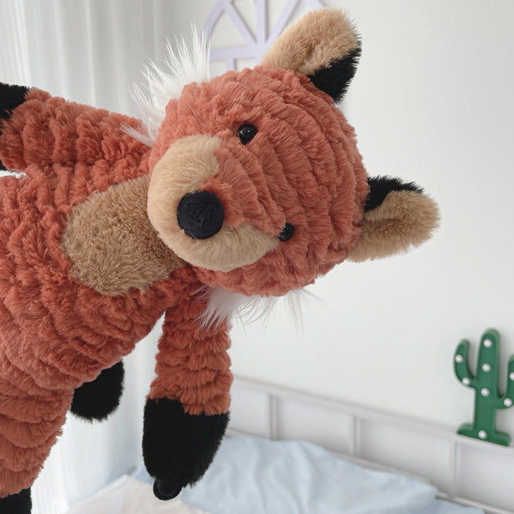 🅽🅴🆆 standing hair fox stuffed toy