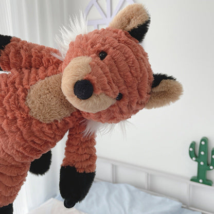 🅽🅴🆆 standing hair fox stuffed toy