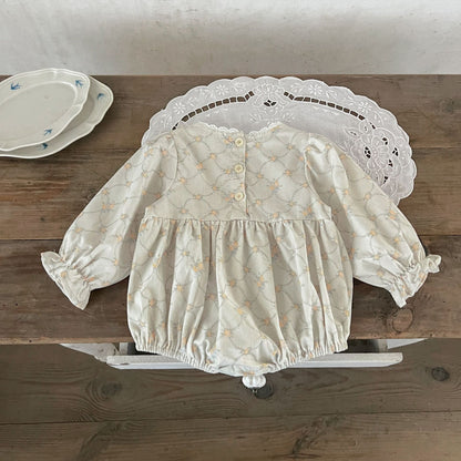 ヨーロピアン柄ロンパース