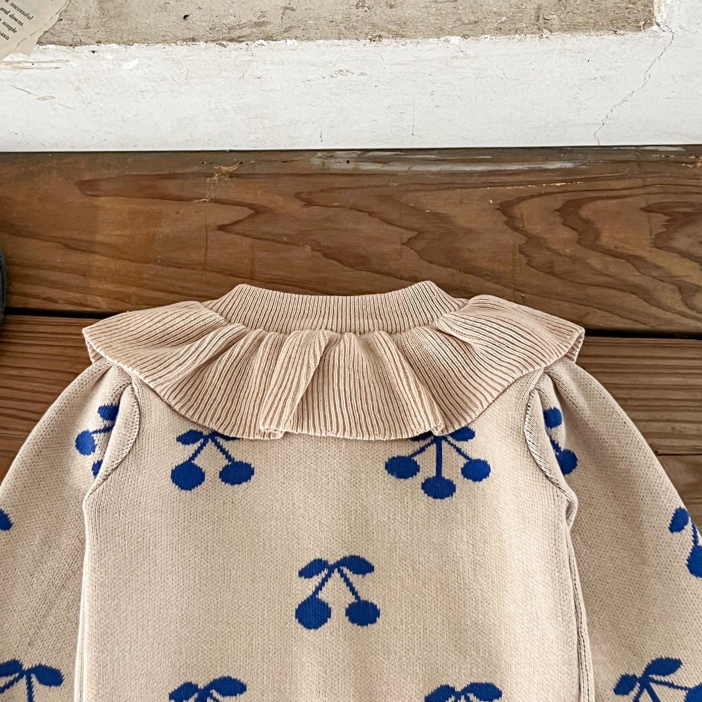 ブルーチェリーニットカーディガン