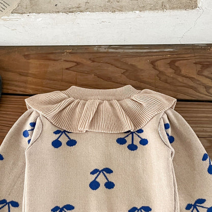 ブルーチェリーニットカーディガン