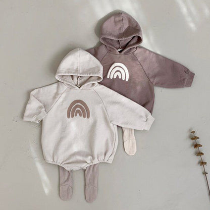 レインボーフードロンパース(2color)