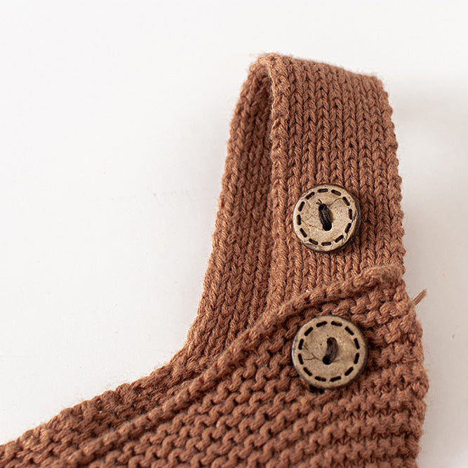 レインボーベビーニットサロペット(3color)