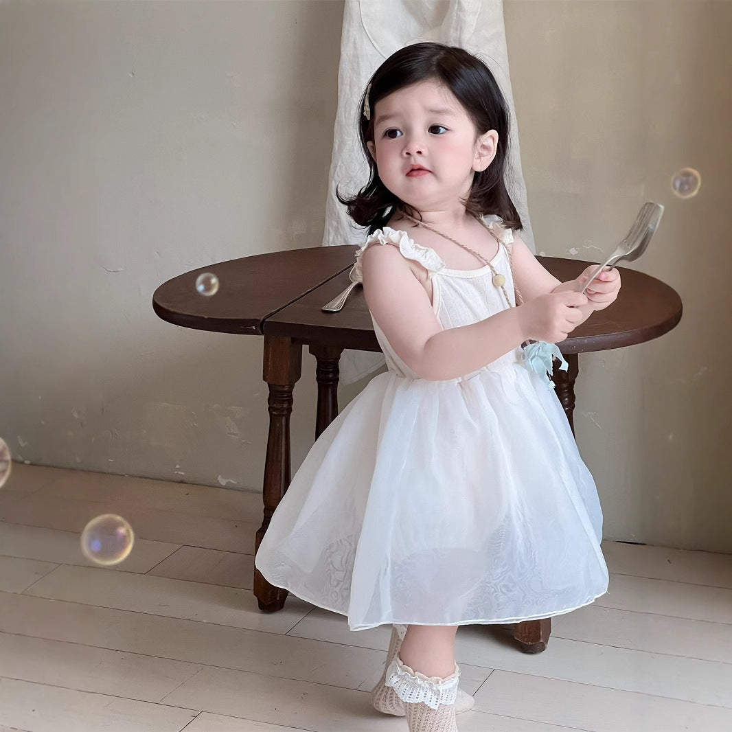 コットン切替ナチュラルロンパース