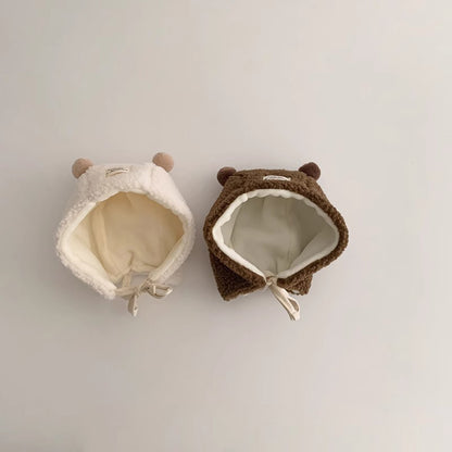 🅽🅴🆆 ベビーぽんぽんお耳ボンネット(2color)