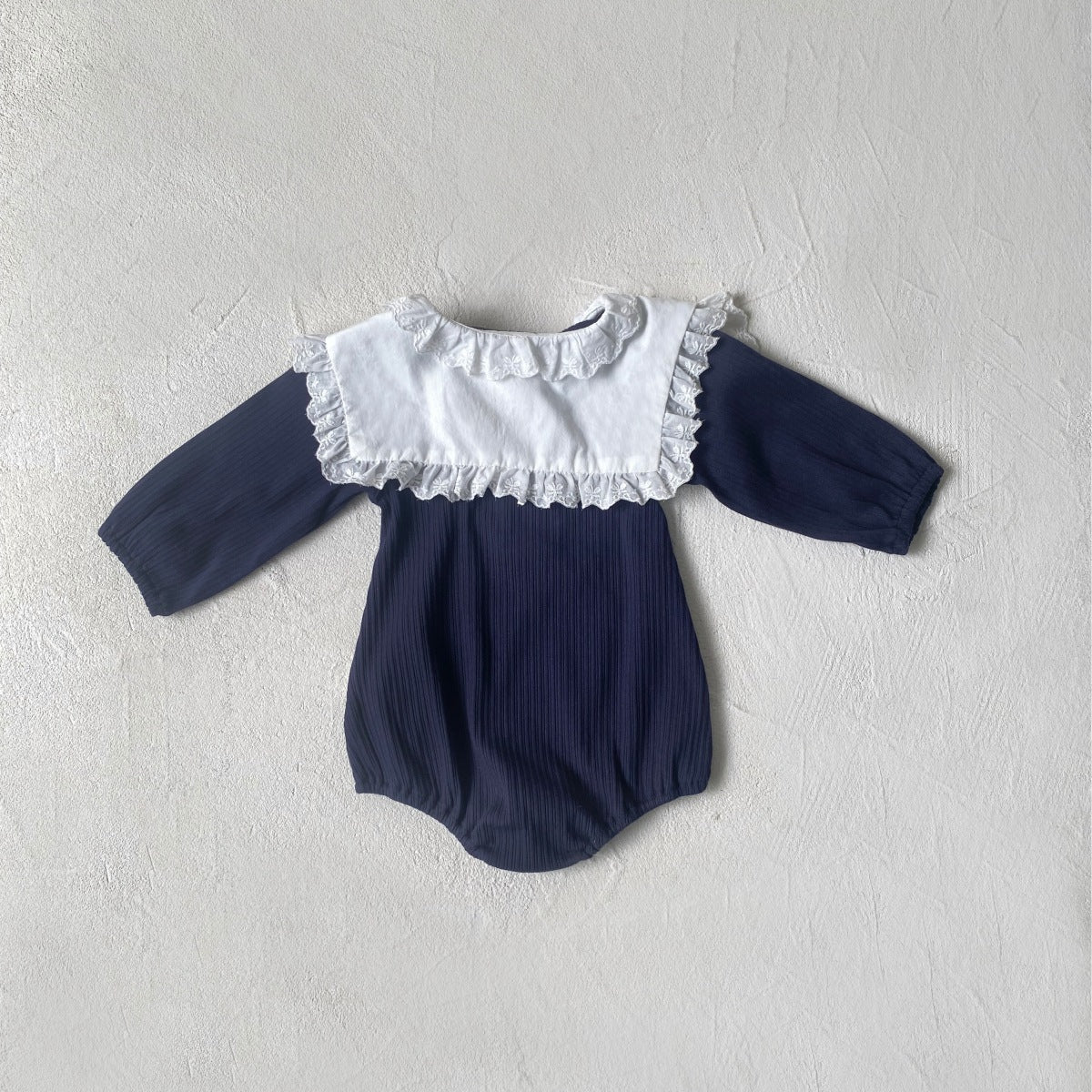 ダブルレースカラーリブロンパース(2color)