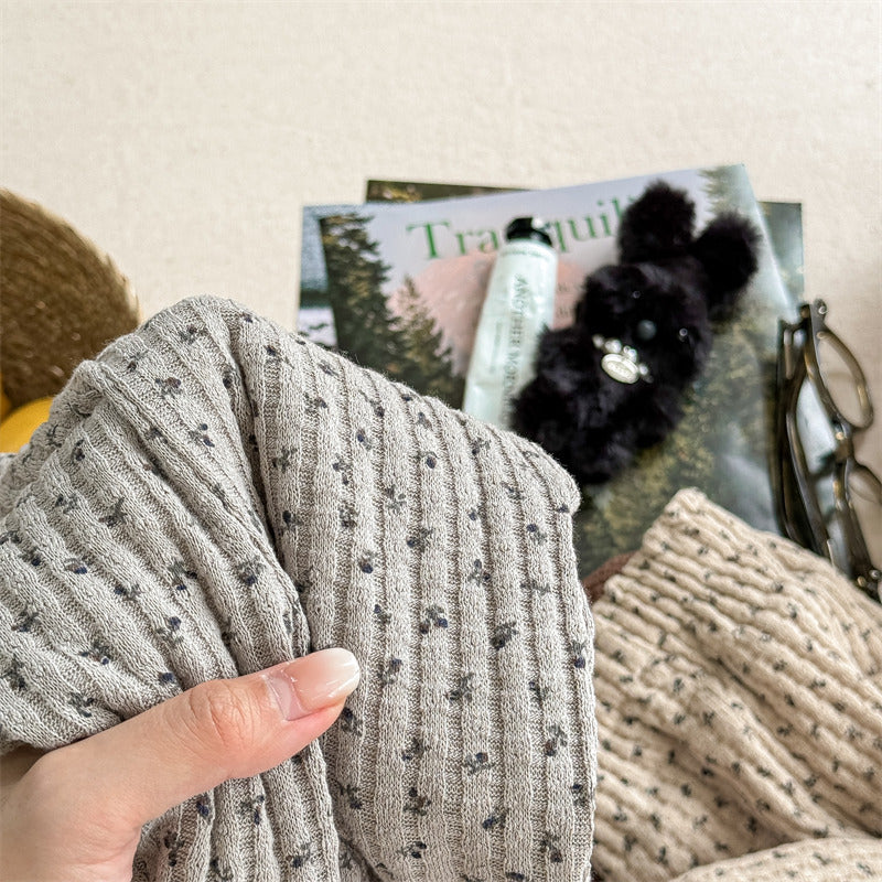 花柄ふんわりリブボトム(2color)