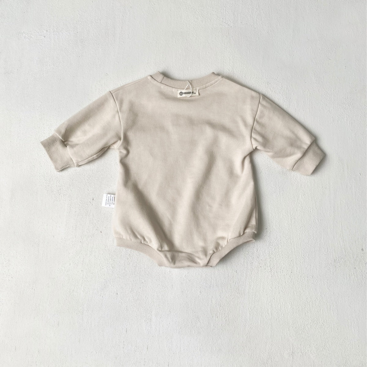 🅽🅴🆆 [2color / 66-90] こっくりパッチワークスウェットロンパース