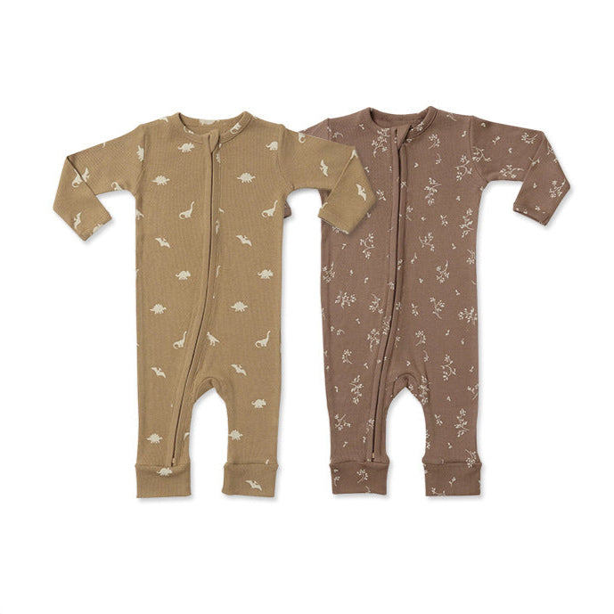 北欧ベビージッパーロンパース(4color)