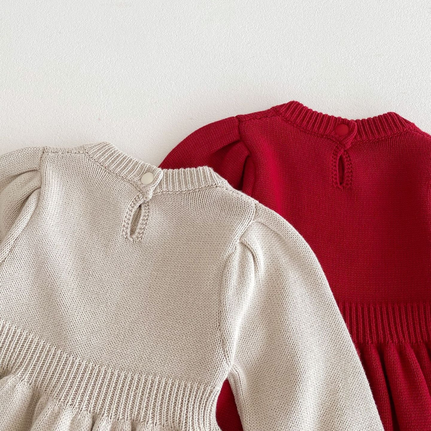 ブーケ刺繍ニットワンピース(2color)