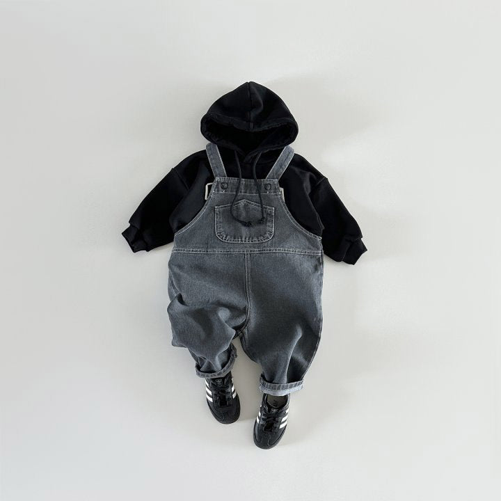 デザインポケットデニムオーバーオール(2color)