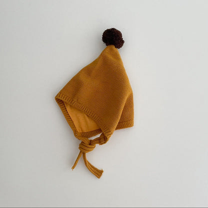 とんがりボンボンニットボンネット(10color)