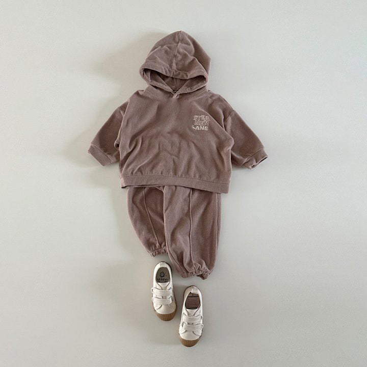 ゆったりフードスウェットセットアップ(2color)