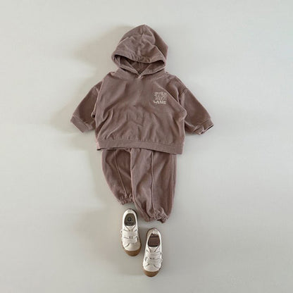 ゆったりフードスウェットセットアップ(2color)