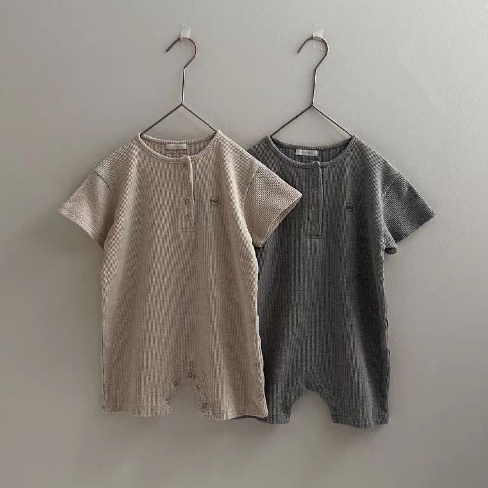 リラックスワッフルサマーロンパース(2color)