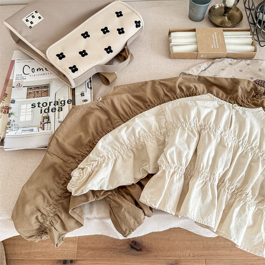 シャーリングガールブラウス(2color)