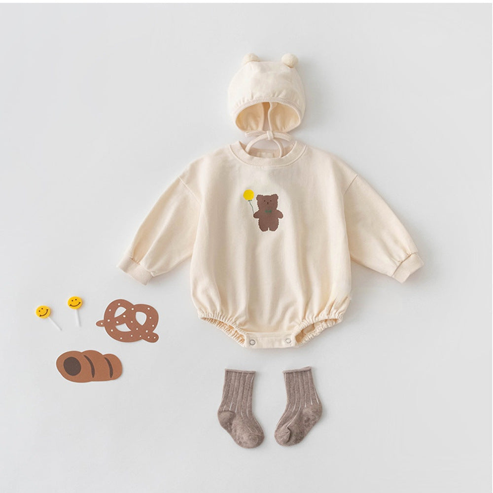 ポンポンべあロンパースセット(2color)