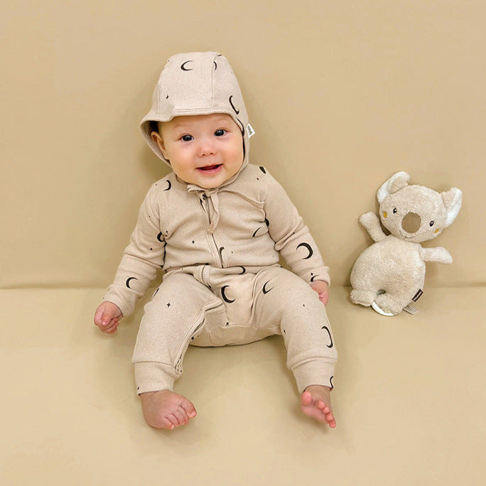 北欧ベビージッパーロンパース(4color)