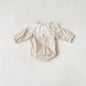 🅽🅴🆆 [2color / 66-90] フレンチレースカラーロンパース