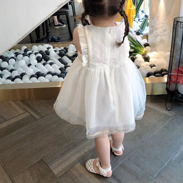 ［再販売］ノースリーブフリルレースドレス