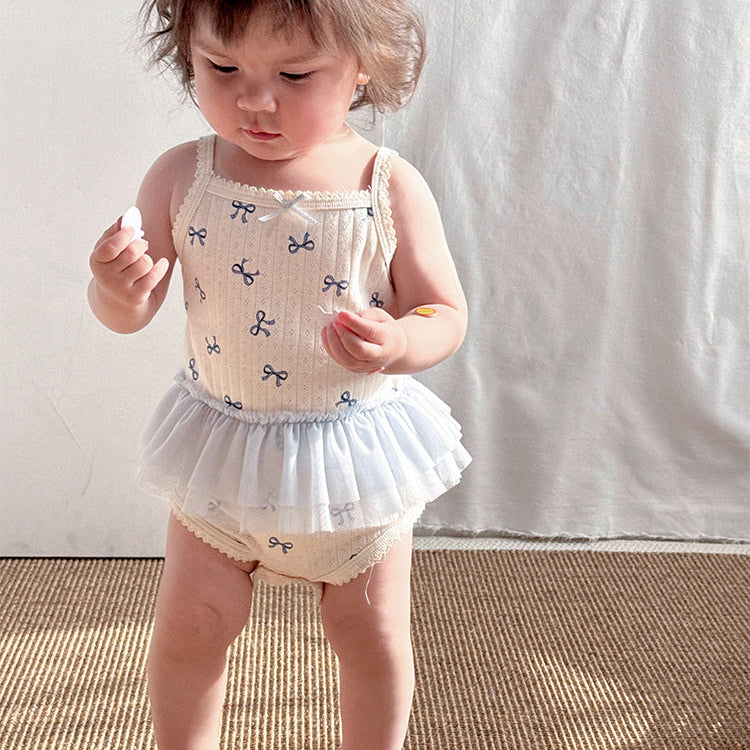 🅽🅴🆆 [3color / 66-90]ラブリーベビーサマーキャミロンパース