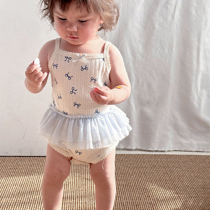 🅽🅴🆆 [3color / 66-90]ラブリーベビーサマーキャミロンパース