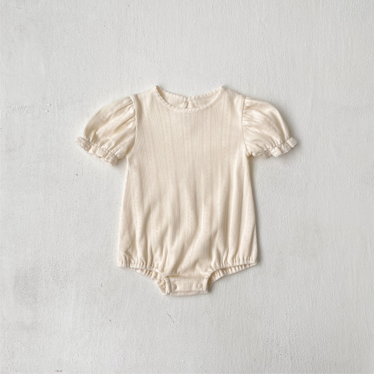 コットンパフサマーロンパース(2color)