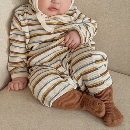 デザインボーダーロンパース(2color)