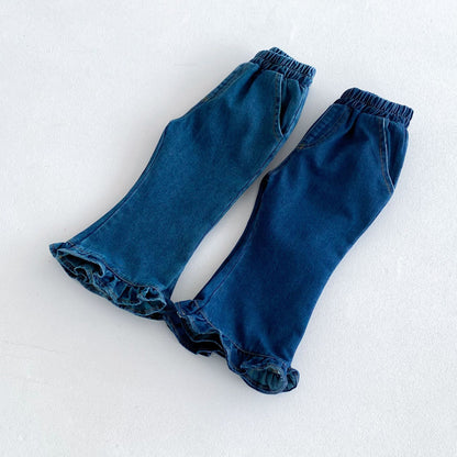 裾フレアデニムパンツ(2color)